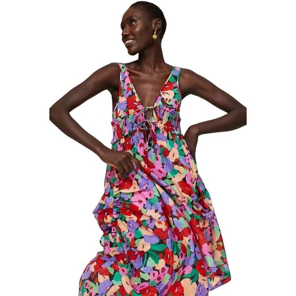 Nicholas Myla Maxi Dress in Multicolor 2 Womens Long Floral Gown - Picture 11 of 16